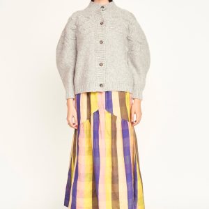 Brighton Skirt in Citron Plaid