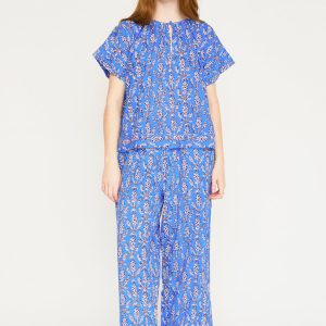 Pajama Pant Set in Bluebonnet